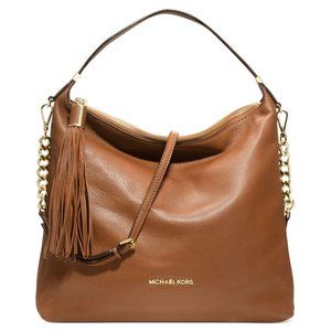 Michael Kors Large Tassel Shoulder Weston Bag in Brown